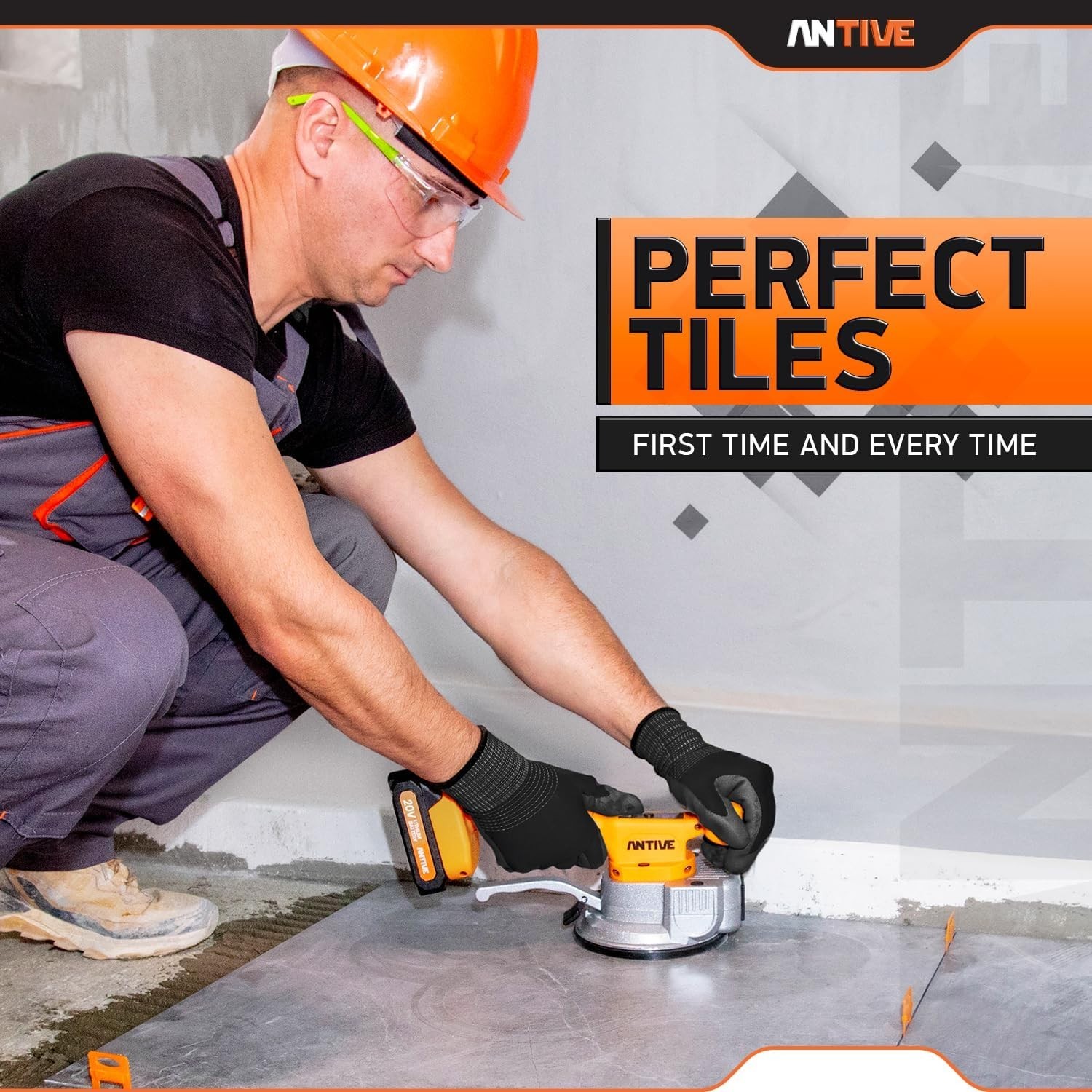 Dual Battery Tile Vibrator | Cordless Tile Installation Tool