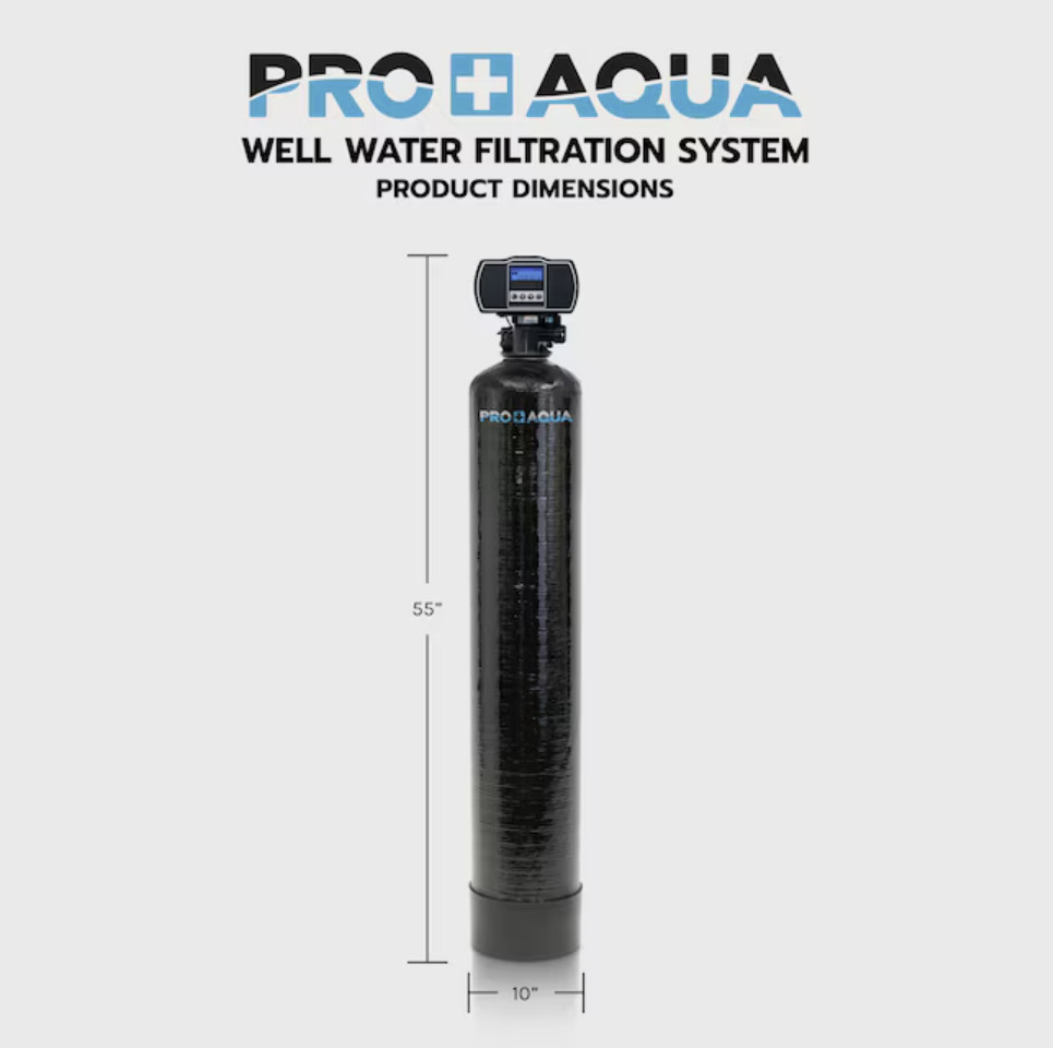 PRO+AQUA PRO-WELL WATER Whole House Water Filter Free Shipping New