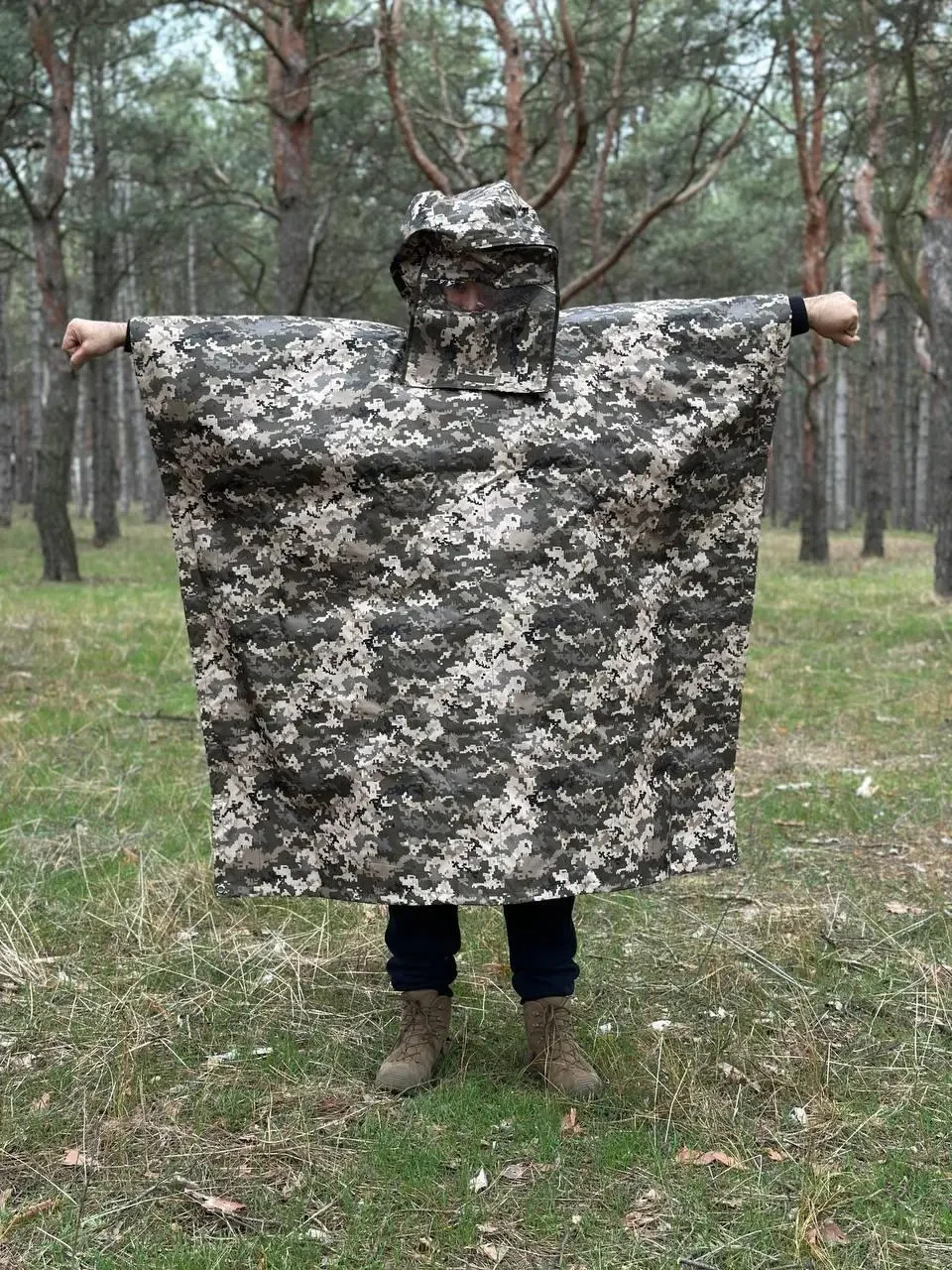 Anti-thermal imaging protection, pixel thermal imaging protective cape 💛💙