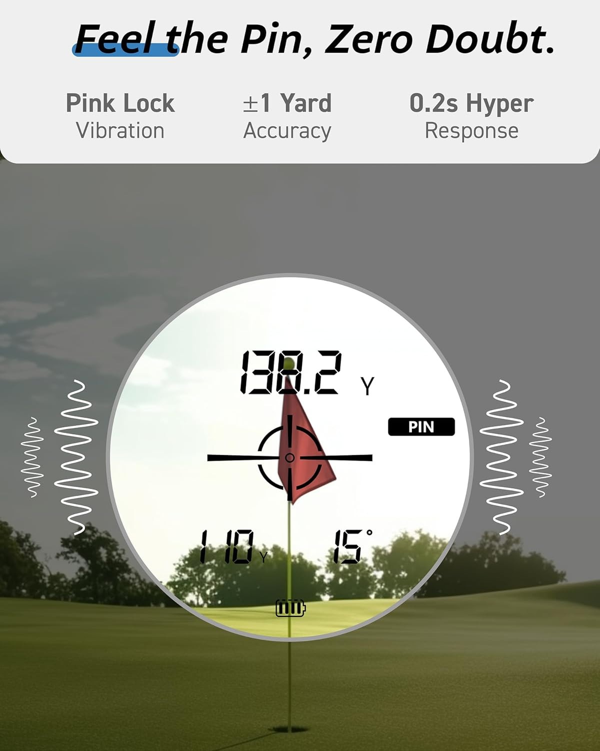 Golf Range Finder with Slope & Triangulation, 1300Yard Rangefinder, 5.3oz Com...
