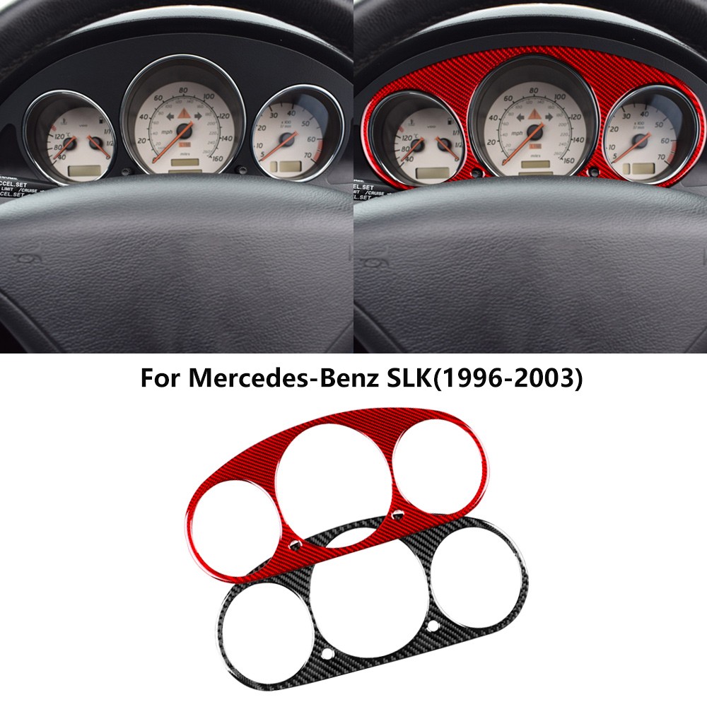 For Benz SLK R170 1996-2003 Car Speedometer Frame Sticker Trim Real Carbon Fiber