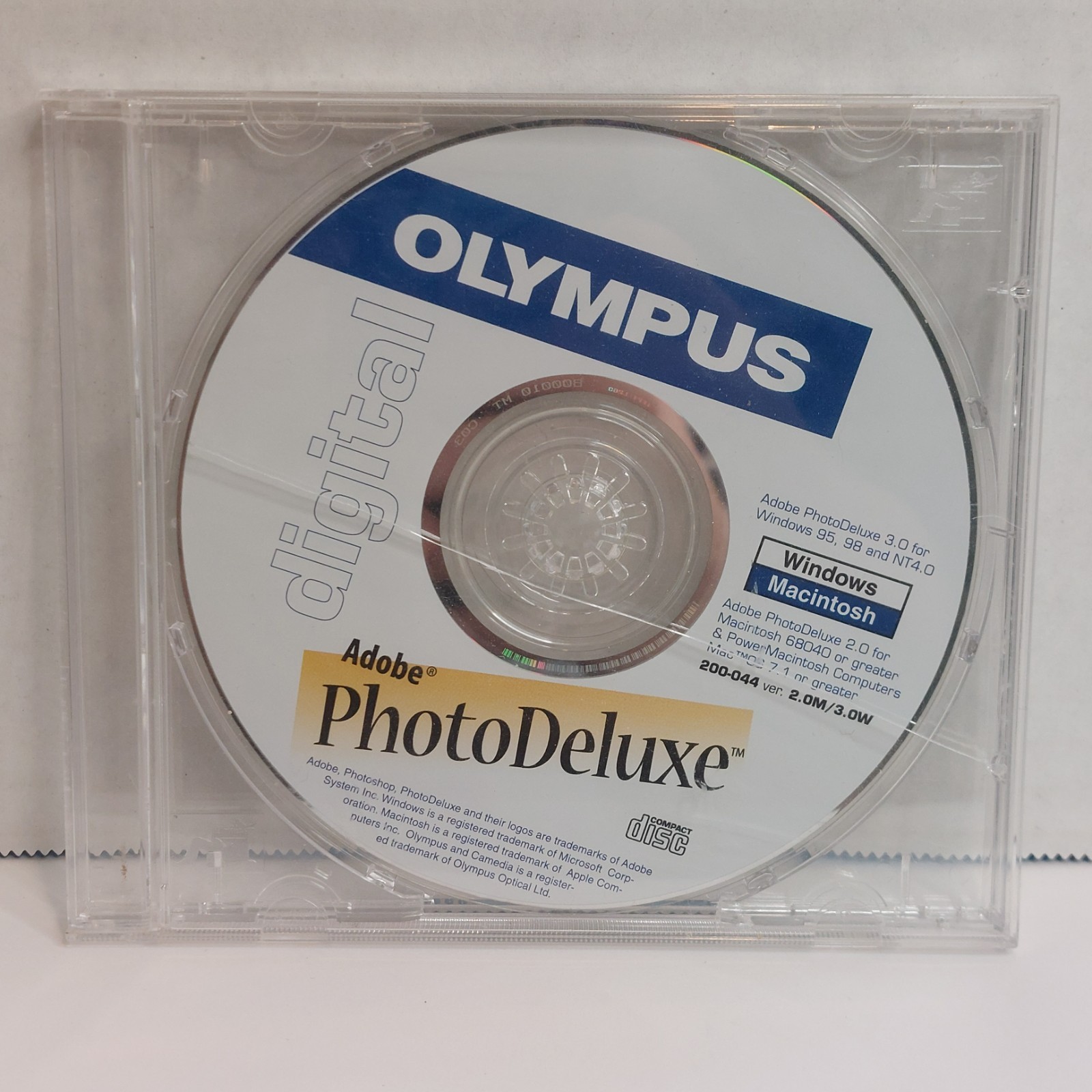 Adobe Photo Deluxe (Olympus Digital) PC/Mac CD-ROM –Disc Only – Vintage Software