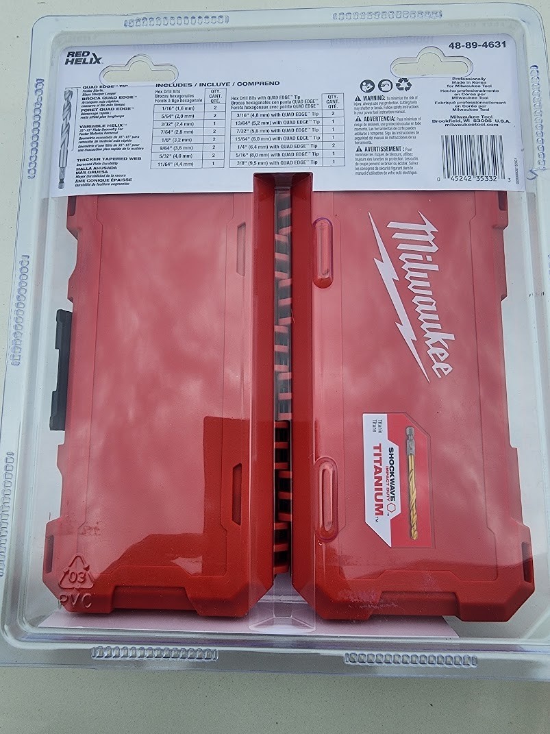 Milwaukee SHOCKWAVE 23-Piece Impact Duty RED HELIX Titanium Twist Drill Bit Set