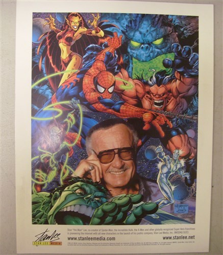 STAN LEE MEDIA 8 X 10 GLOSSY PHOTO SPIDER-MAN HULK SILVER SURFER X-MEN BSB 2000