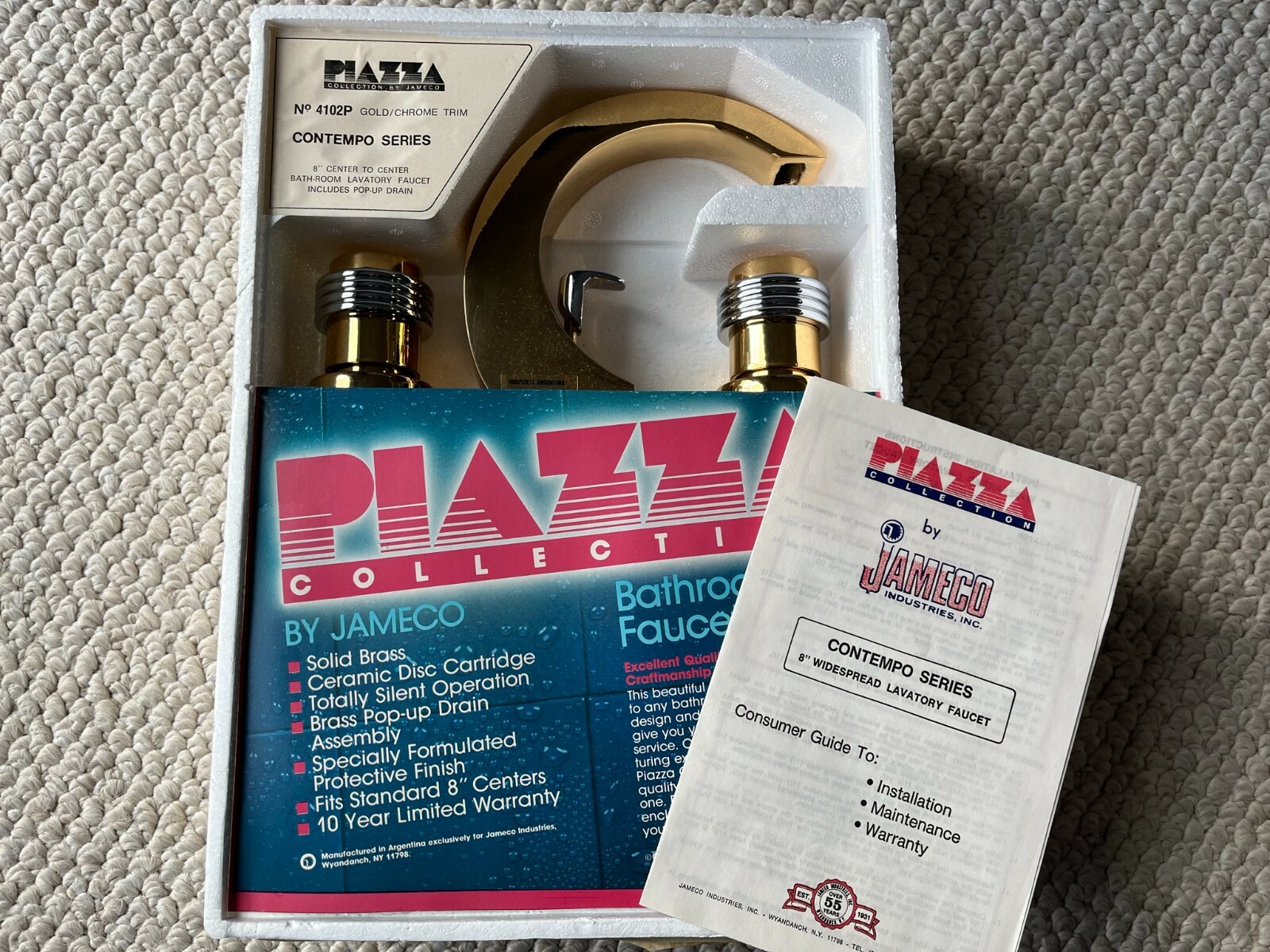 Vintage Piazza Collection by JAMECO 4102P Contempo Series Faucet - New Old Stock