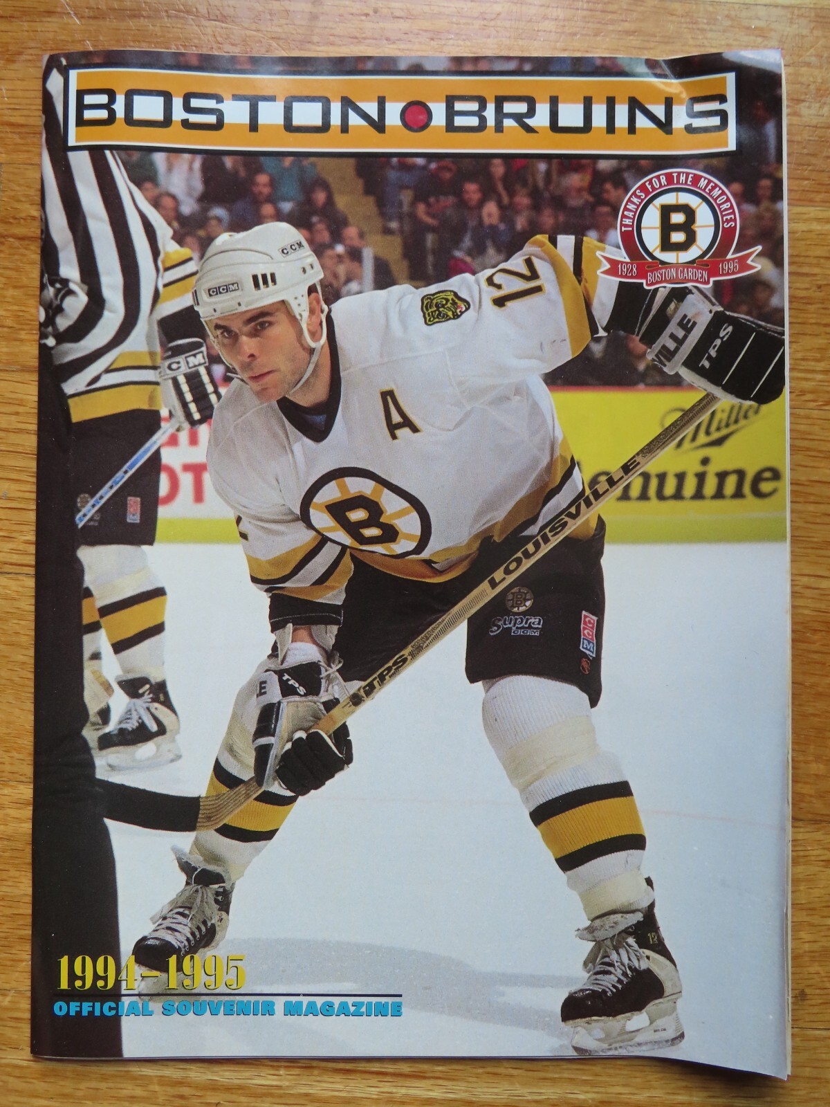 1994-95 Thanks for the Memories BOSTON BRUINS Program ADAM OATES RAY BOURQUE