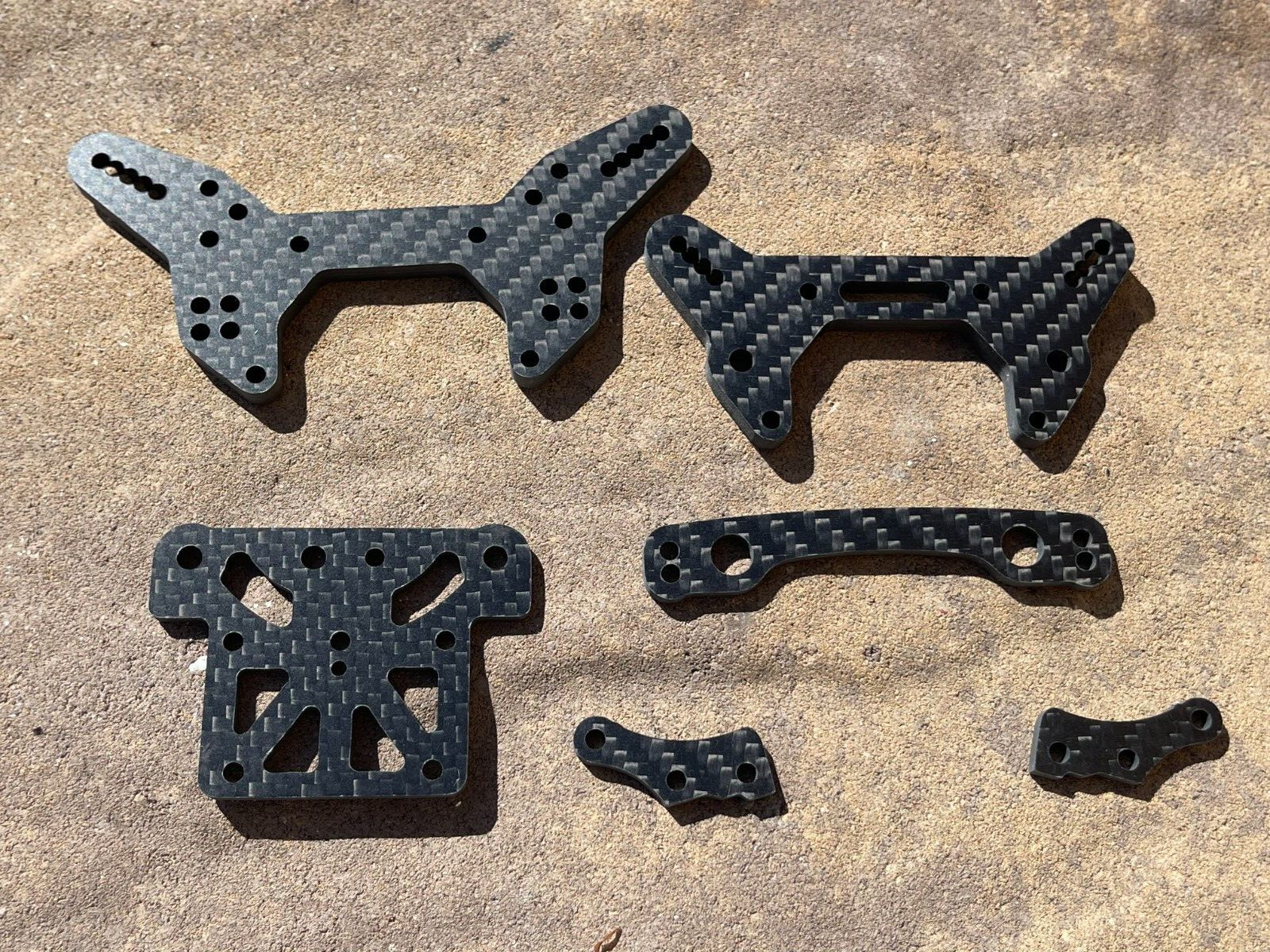 6pcs Carbon Fiber F&R Shock Tower To Plate Set for Arrma Limitless Infraction 6s
