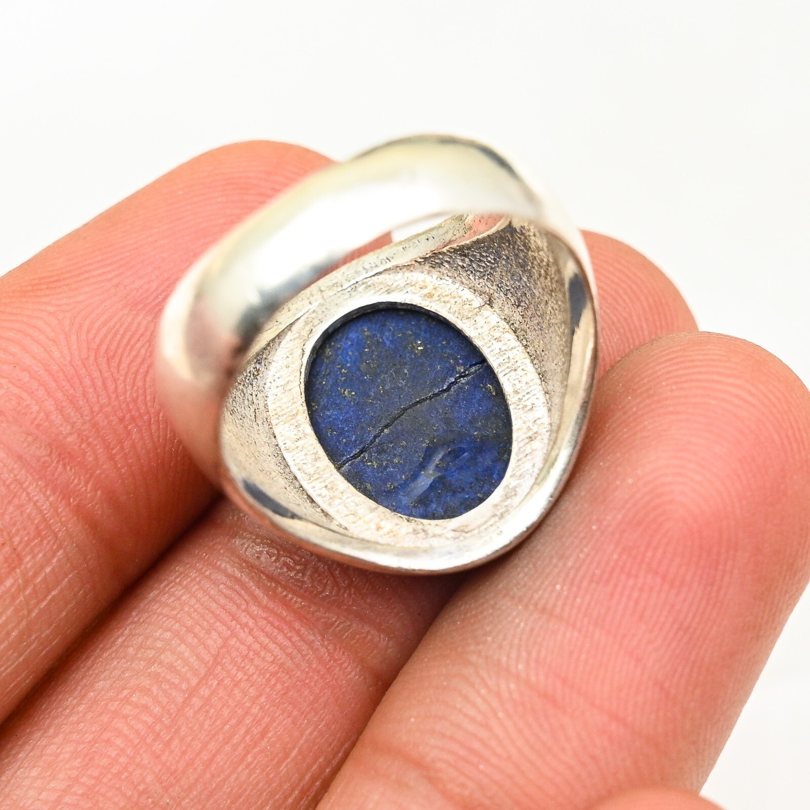 Lapis Lazuli Men's Ring 925 Sterling Silver Statement Handmade Ring AllSize M550