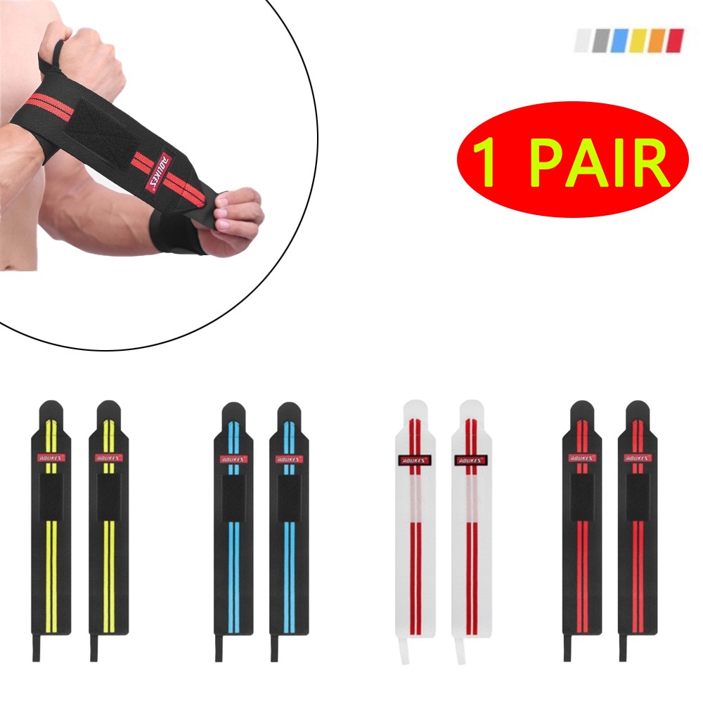Pair Weight Lifting Wrist Wraps Gym Fitness Training Support Crossfit Soft Strap