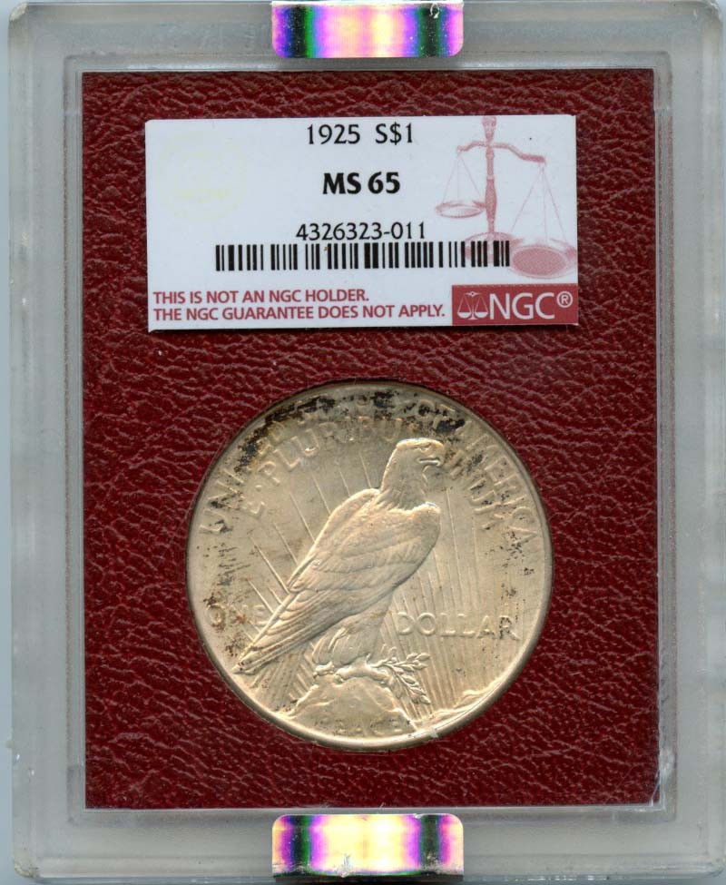 1925 Peace Dollar S$1 Paramount NGC MS65