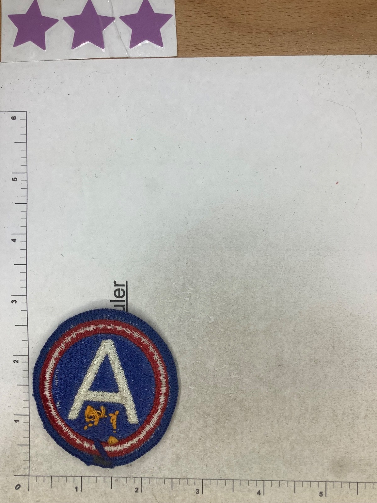 US ARMY 3RD ARMY WITH A EMBROIDERED “N” PATCH RAISED EDGE