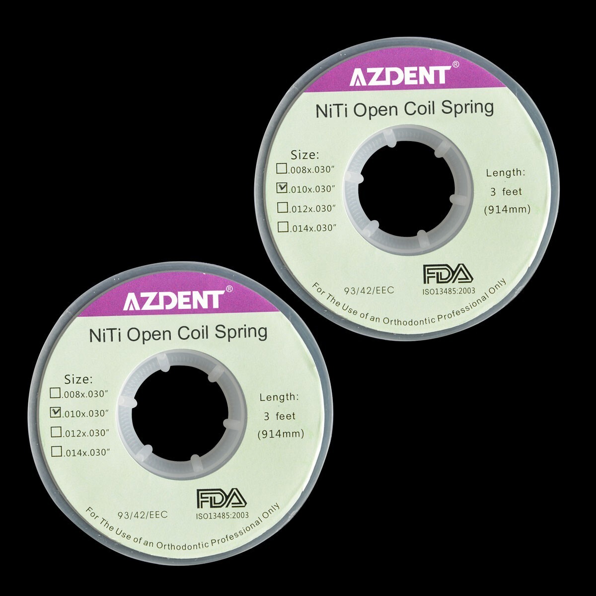 5X Dental Orthodontic Niti Open Coil Springs 010x030 inch, 3 feet (914mm)