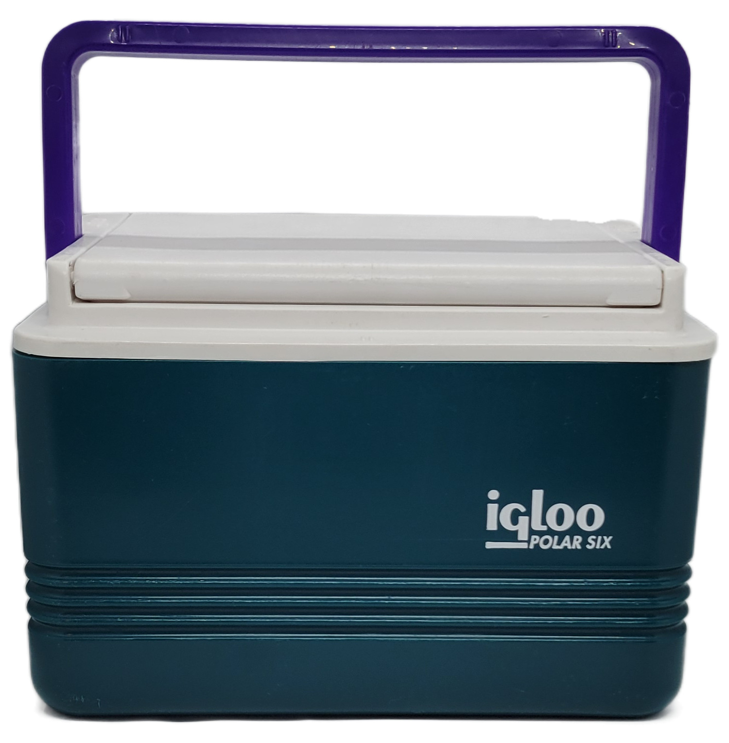 Vintage Igloo Polar Six Cooler Teal w/ Purple Handle