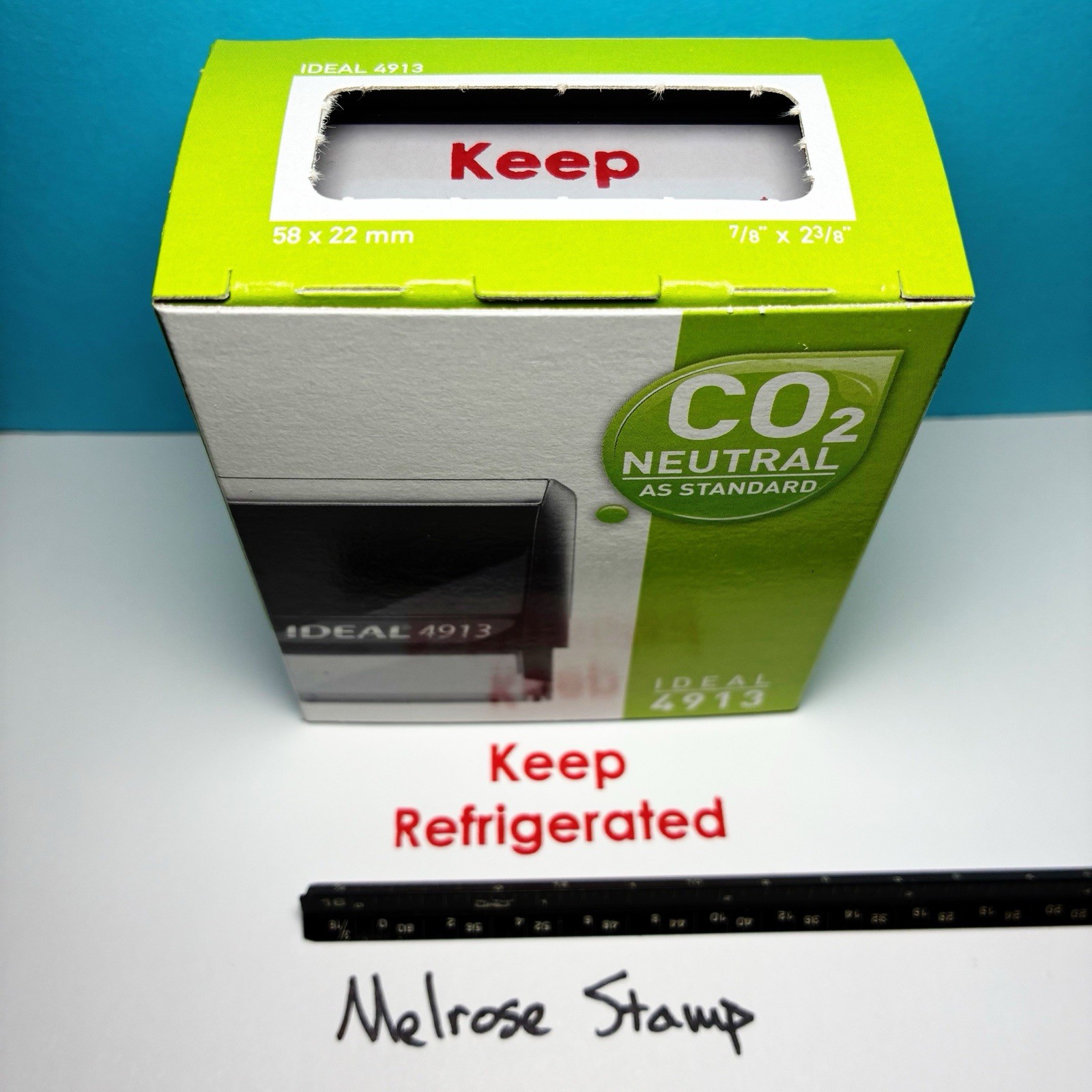 Keep Refrigerated Rubber Stamp Red Ink Self Inking Ideal 4913