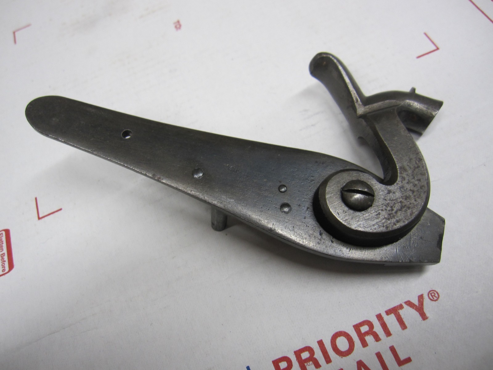 Vintage Black Powder Percussion Back Action Hammer - Plate For Parts