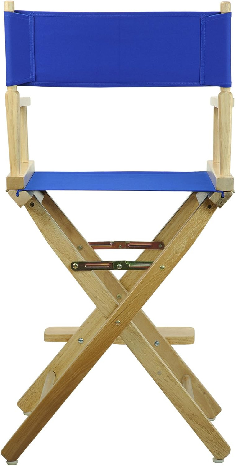 24" Director'S Chair Natural Frame with Royal Blue Canvas, Counter Height