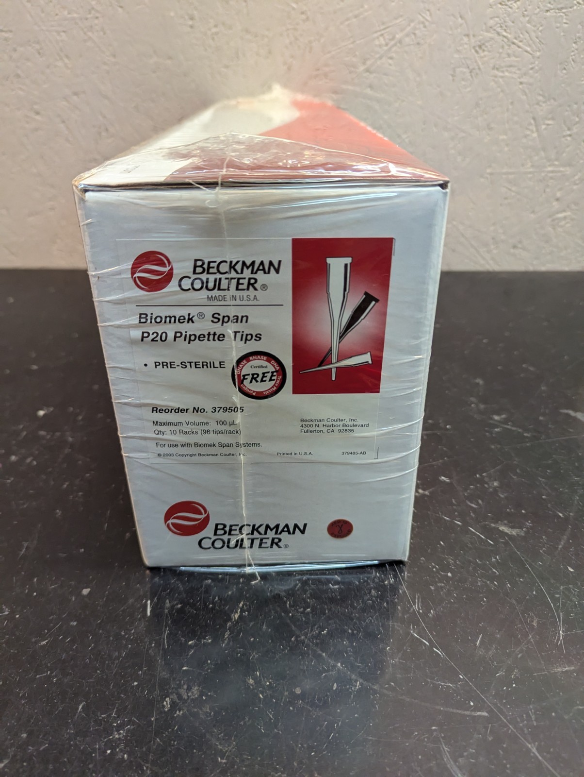 Beckman Coulter 379505 Biomek Span P20 Pipette Tips Sterile 10 Racks 96 Tips