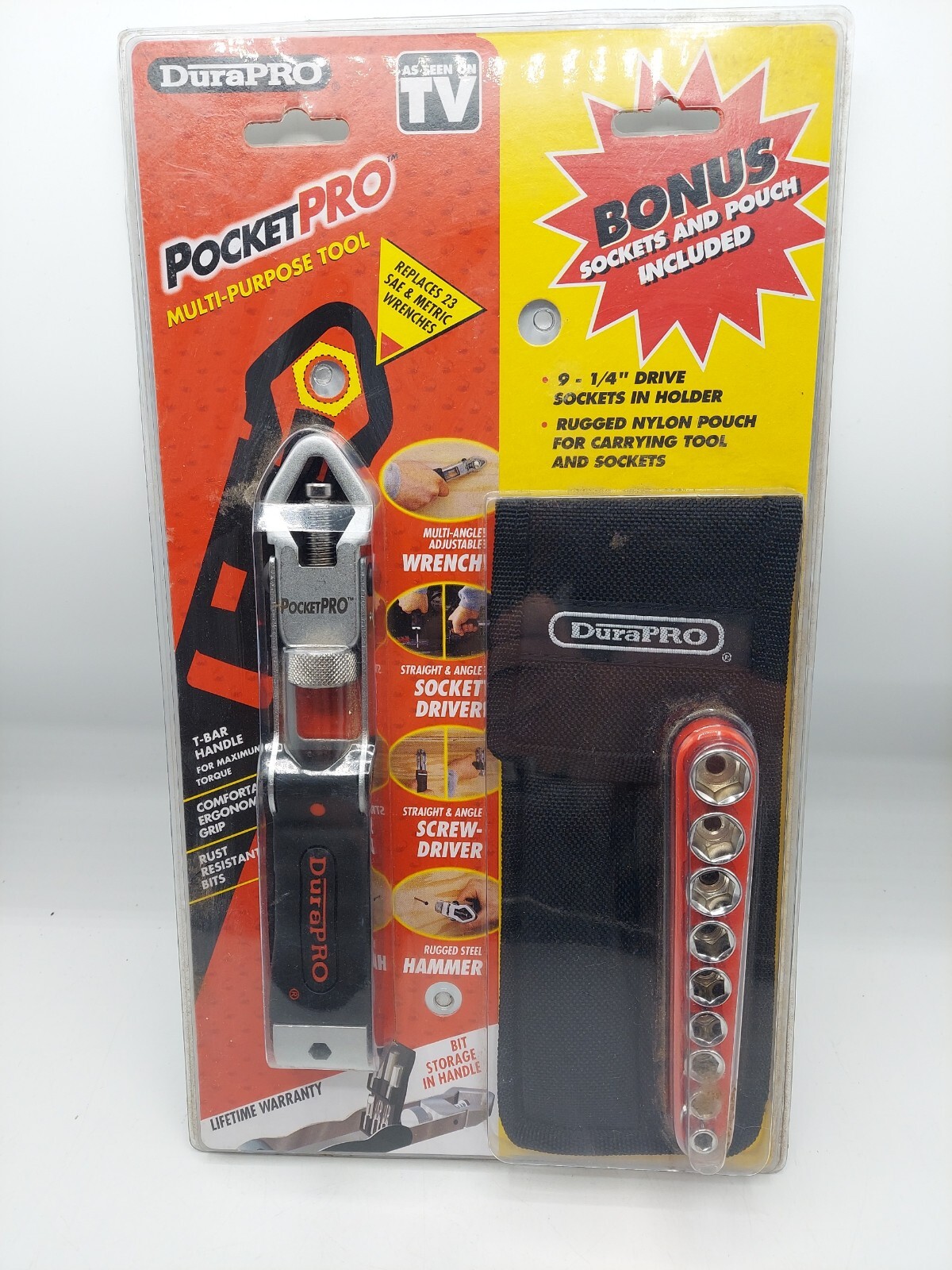 DuraPro PocketPro Multi Purpose Tool Ratchet Set w/ Pouch 18 Piece 37 Tools in 1