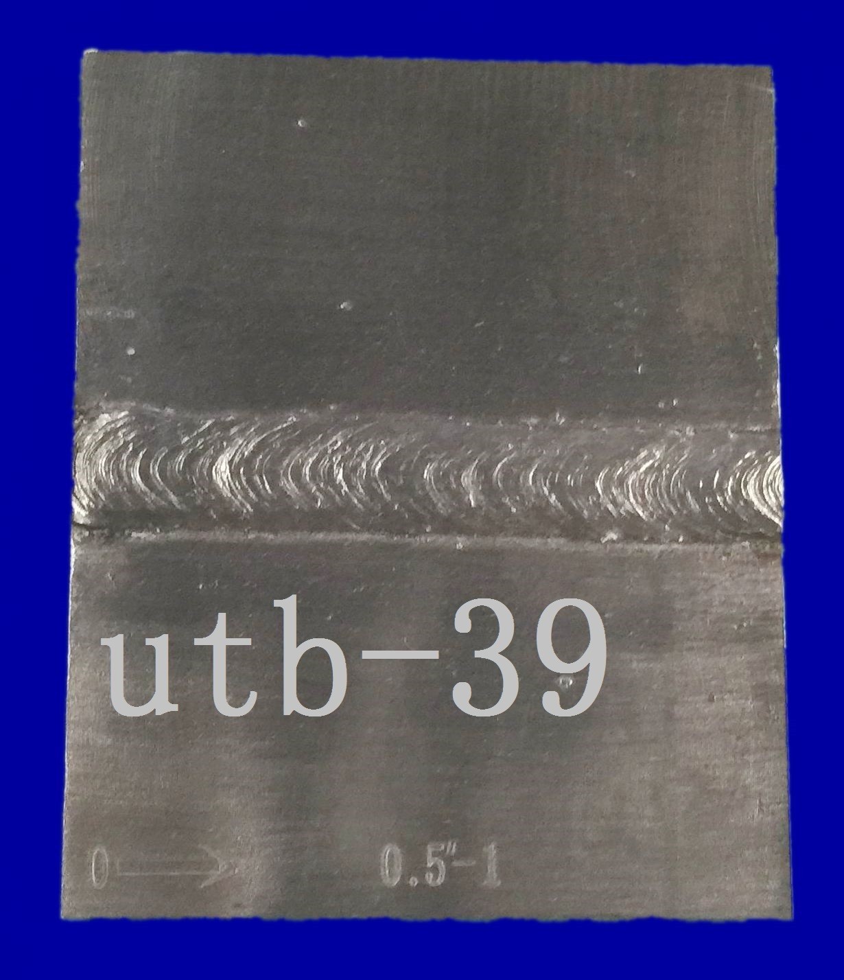 New UT Weld Flawed Specimen CS Plate T0.5" x 6” Wx5” L LOF+Slag+LOP SV
