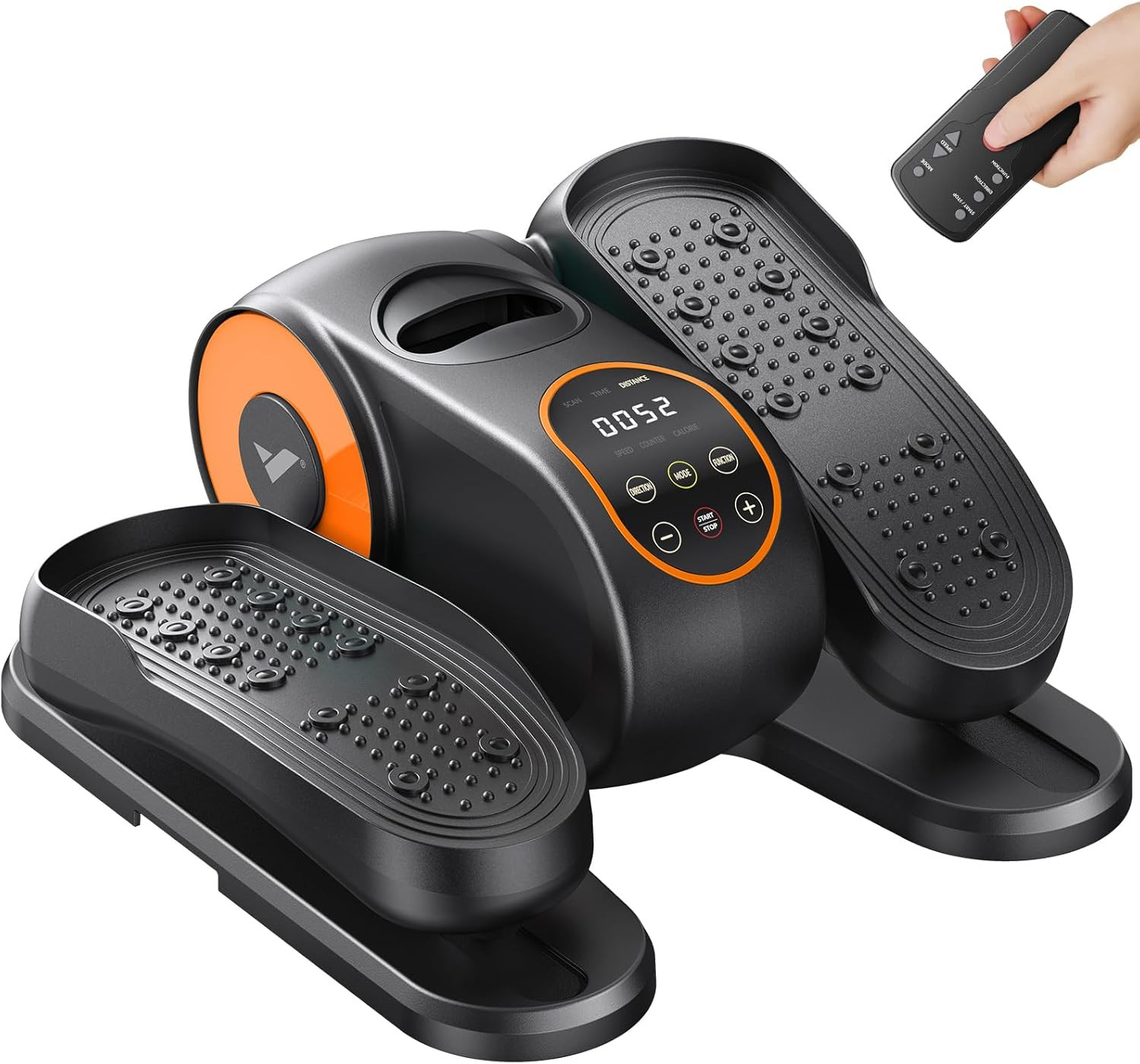 under Desk Elliptical Machine, Leg Exerciser While Sitting for Seniors with Remo