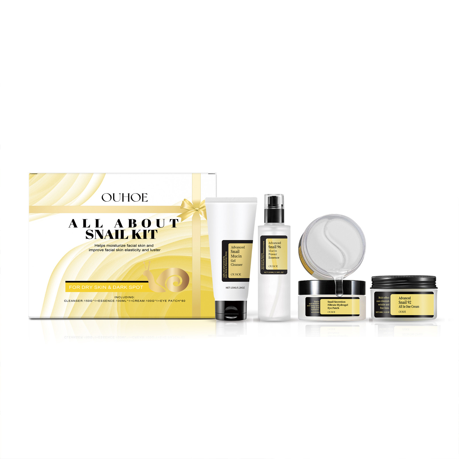 Snail Facial Care Gift Box, Nourishing And Repairing Skin, Moisturizing And Hydr