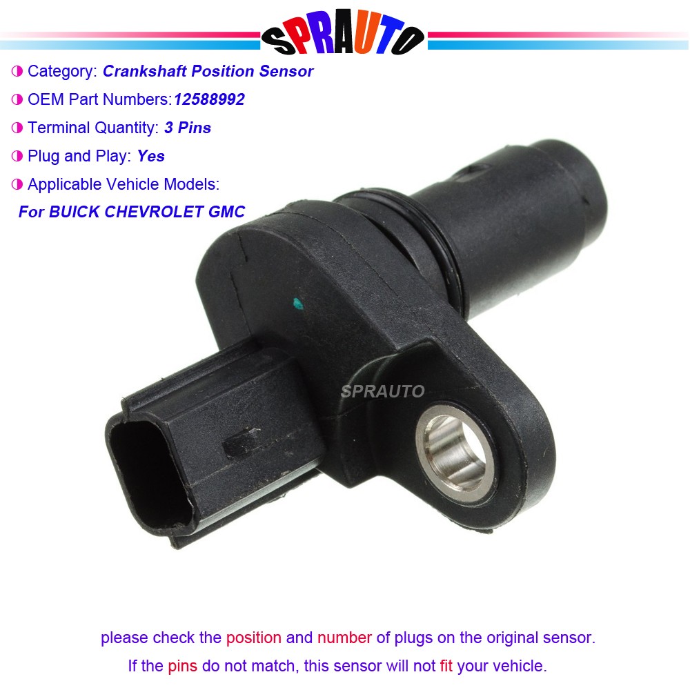 12588992 Crankshaft Position Sensor For Buick LaCrosse Regal Verano 12674703