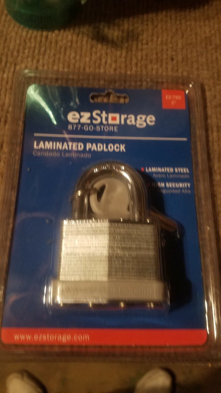 EZ Storage 2" Double Locking Laminated Steel Padlock EZ-750 High Security