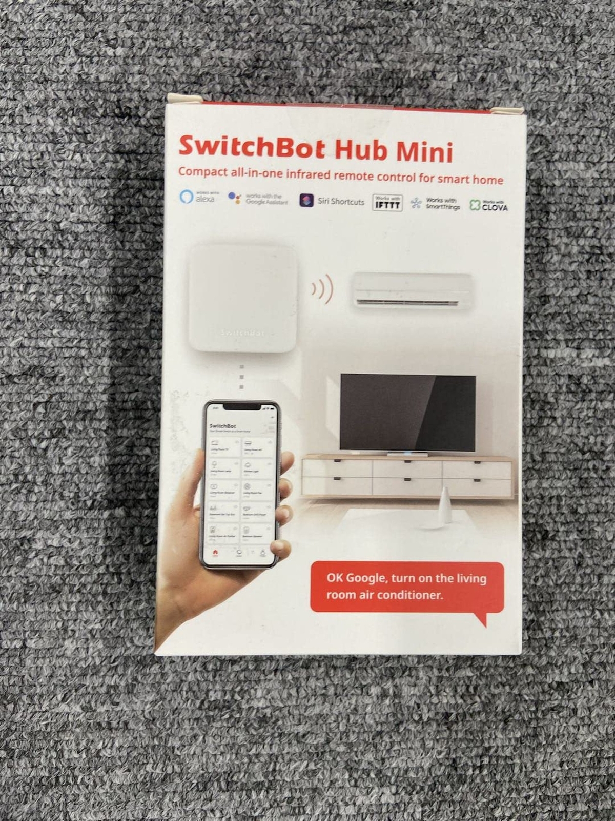 SwitchBot Hub Mini Smart Remote - IR Blaster, Link SwitchBot to Wi-Fi (Suppor...