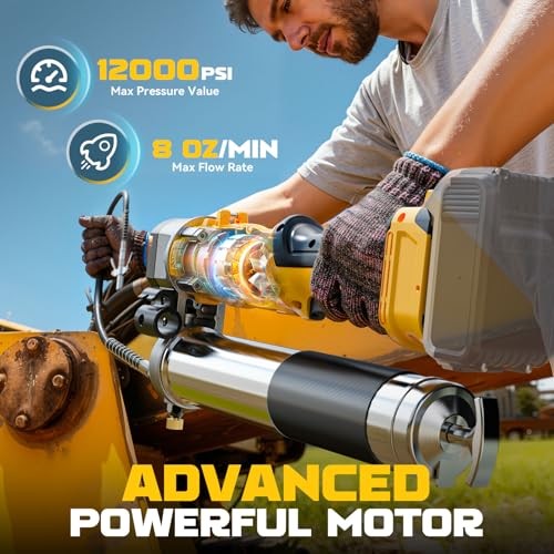 Cordless Grease Gun Compatible Compatible with Dewalt 20V Battery(Tool Only)