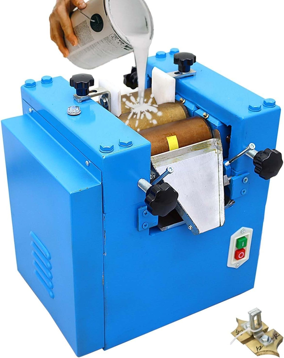 110V Lab Three Roll Mill Grinder with Alloy Steel Roller, lab Grinding Machine