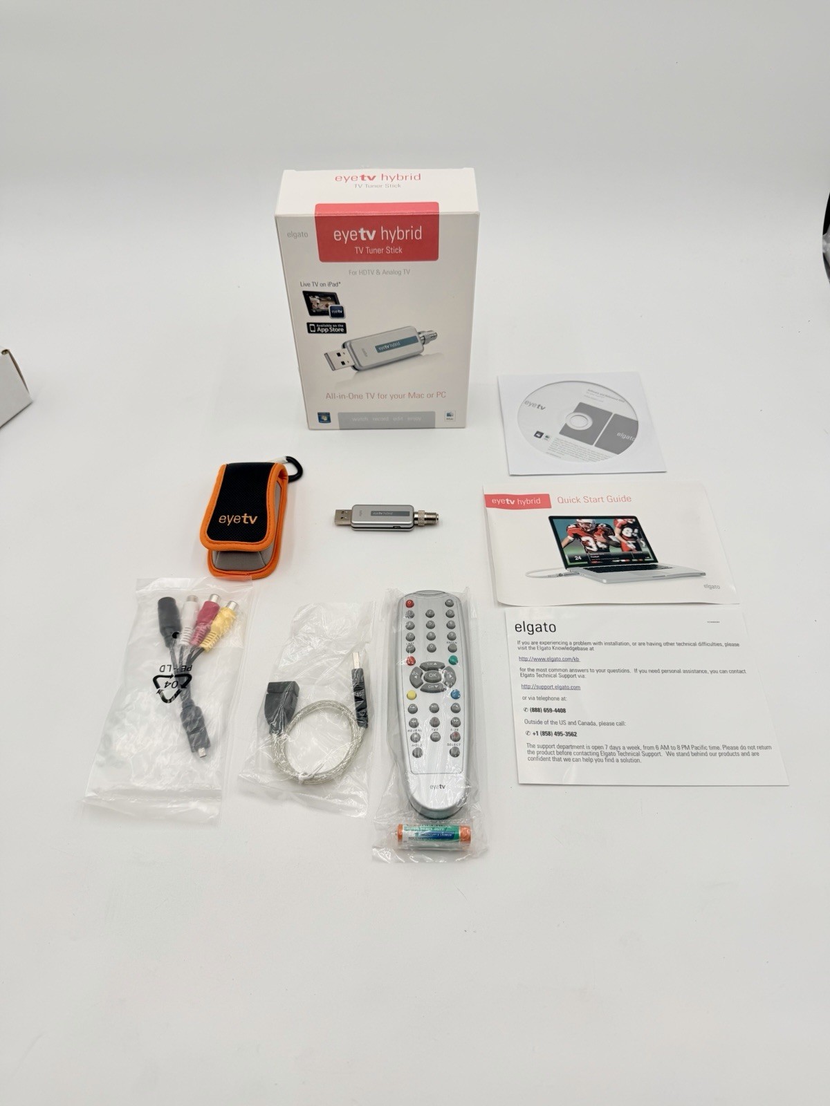 Elgato EyeTV Hybrid All-in-One TV Stick Mac HDTV~FM Radio~Analog TV Complete