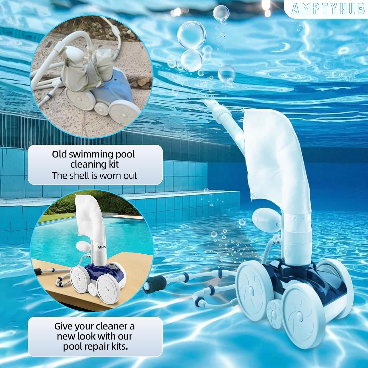 Shell Rebuild Repair Kit Replacement for Automatic Pool Cleaner Zodiac 2