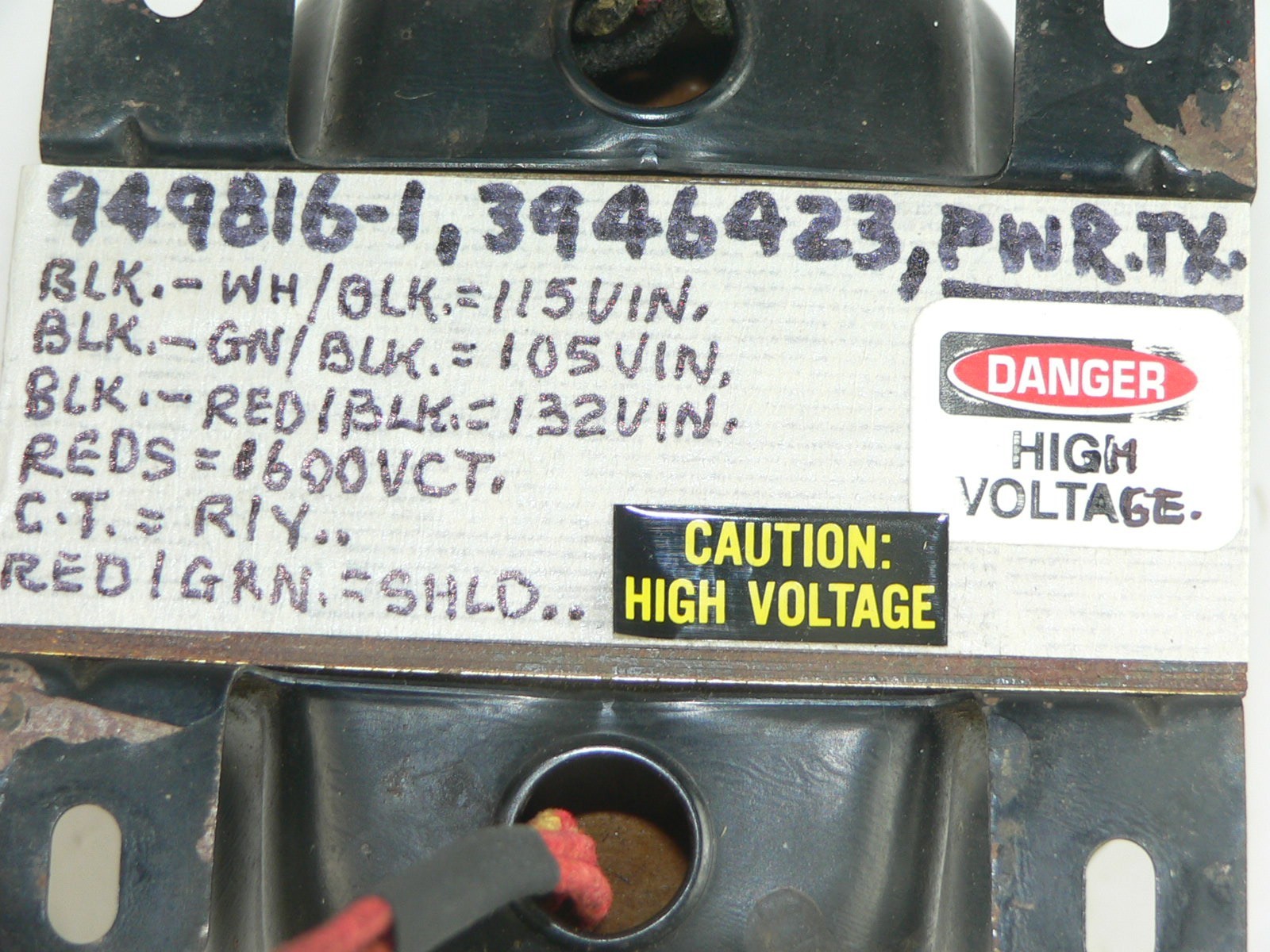 1 949616-1/3946423 Power Transformer--Tests good