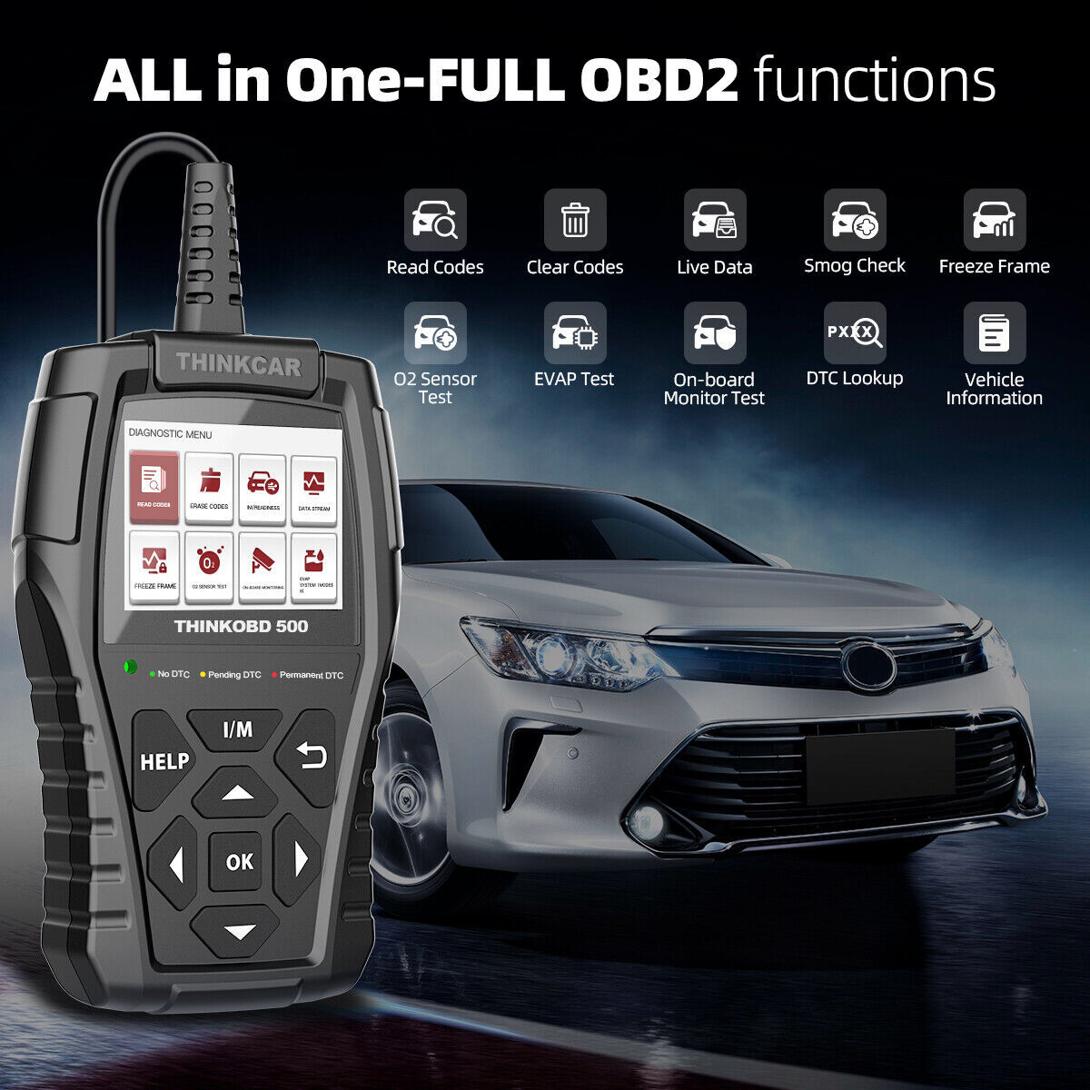ThinkOBD 500 OBD2 Scanner Vehicle Code Reader Check Engine Diagnostic Tool