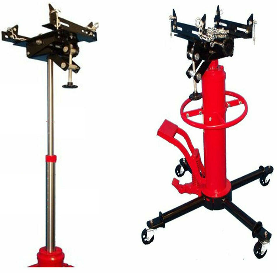 1/2 Ton 2 Stage Telescoping Transmission Jack 1000 Lbs Cap Max Lift 73-5/8 inch