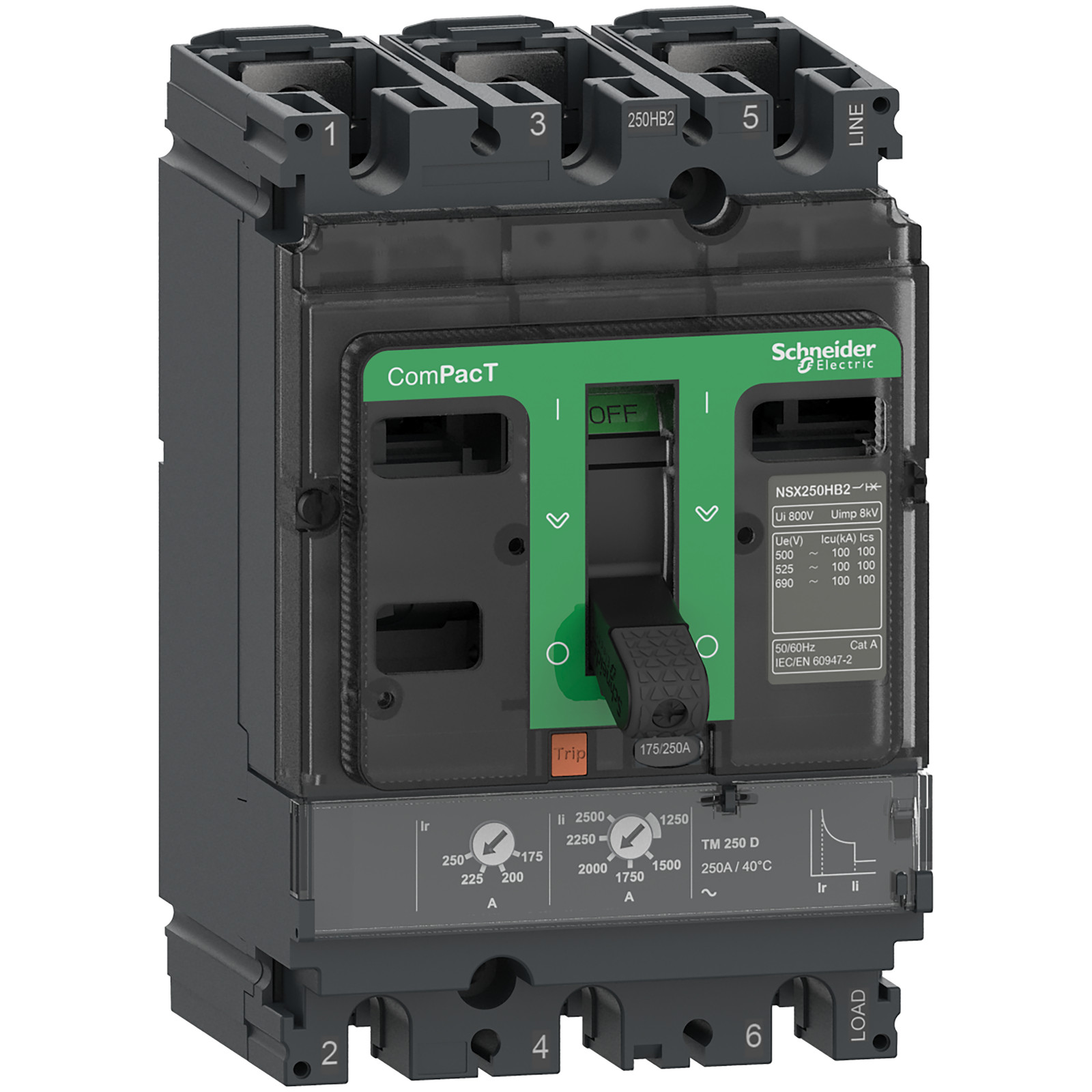 Schneider Electric C25N3TM160 NSX250N disj TMD 160A 3P3D fx-