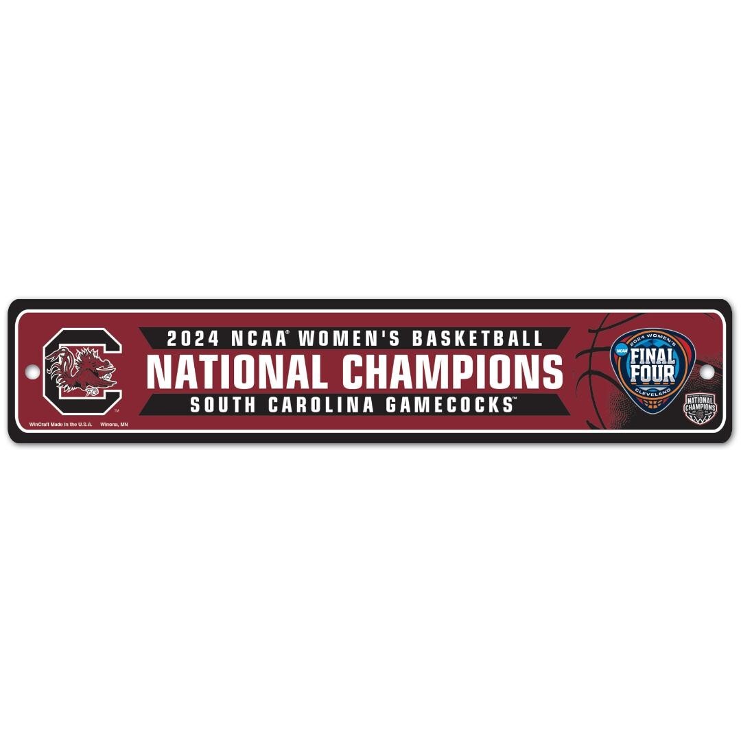 2024 Womens National Champions Basketball South Carolina 3.75x19 Street Sign