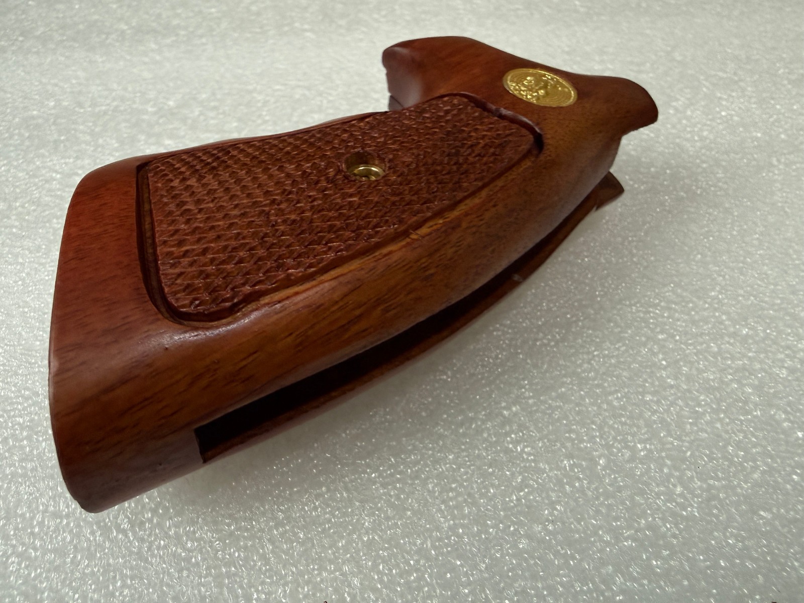 Remade grips checker Wood Decorative Grips For Colt Python grip#Opened
