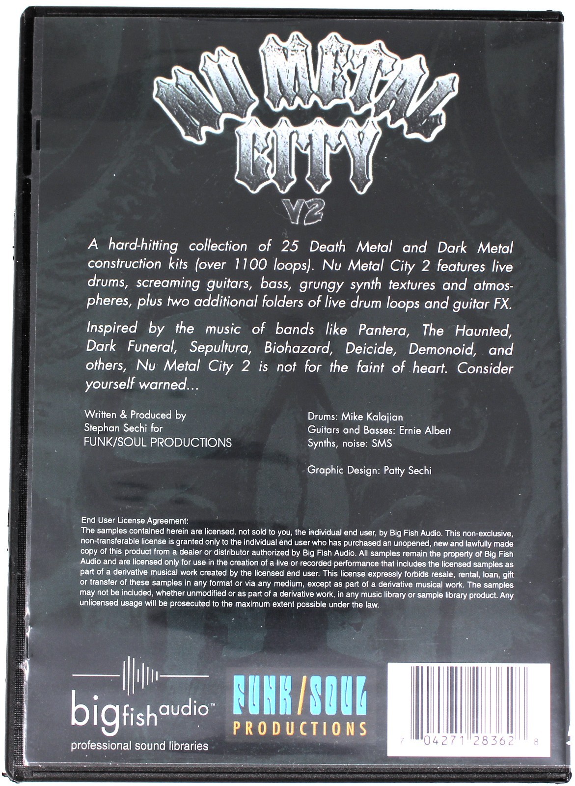 Big Fish Audio Nu Metal City 2 Sample/Sound Library/Sampling CD Wav Rex
