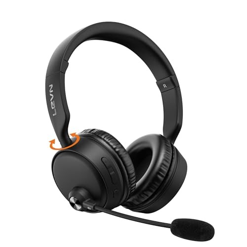 Bluetooth Headset with Microphone, 60 Hrs Working Time Dual Connection