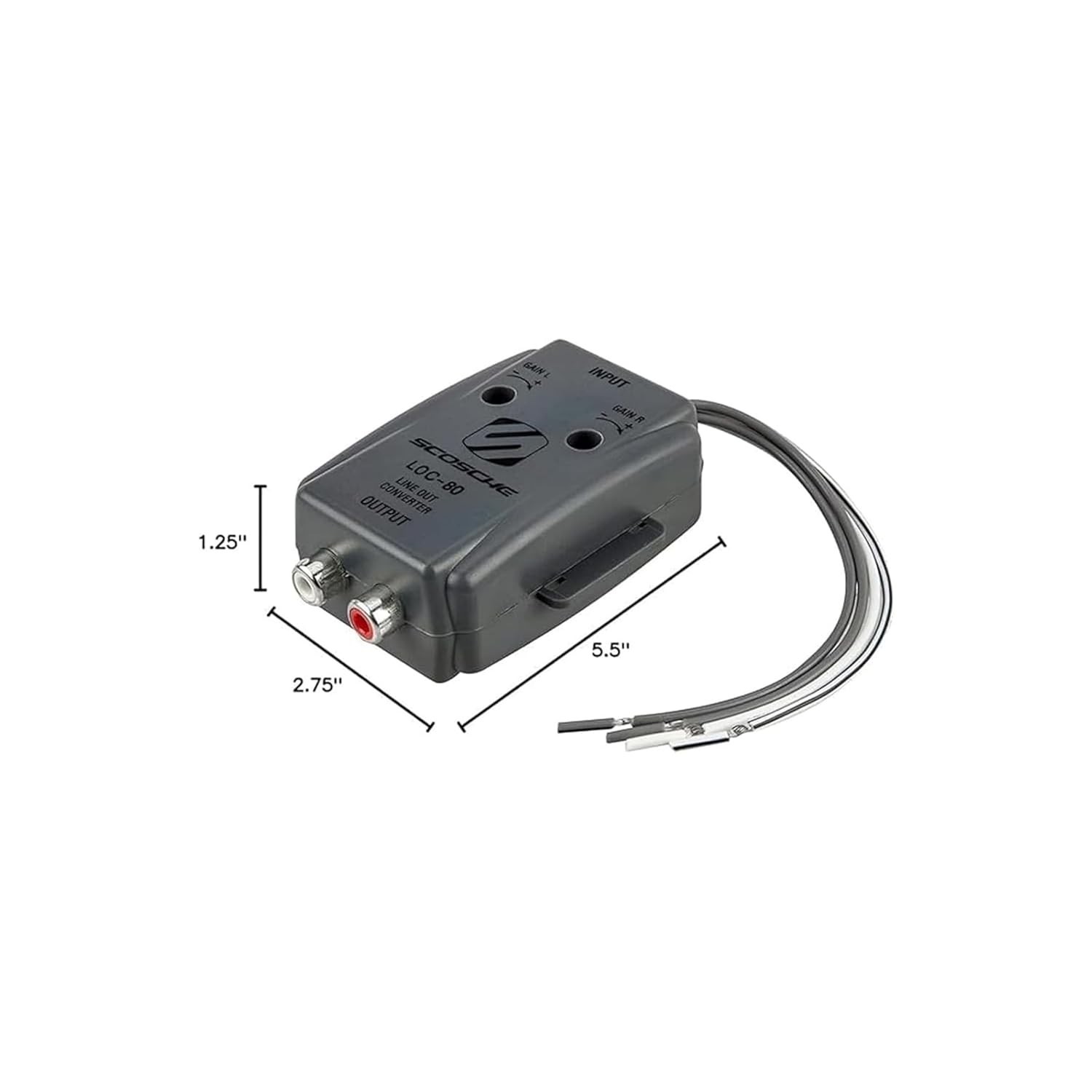 2 Channel RCA Converter - Ideal Line Level Converter for Car Amplifiers