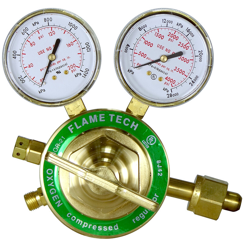 Flame Technologies VHOR-21 Heavy Duty Oxygen Regulator - Victor Compatible