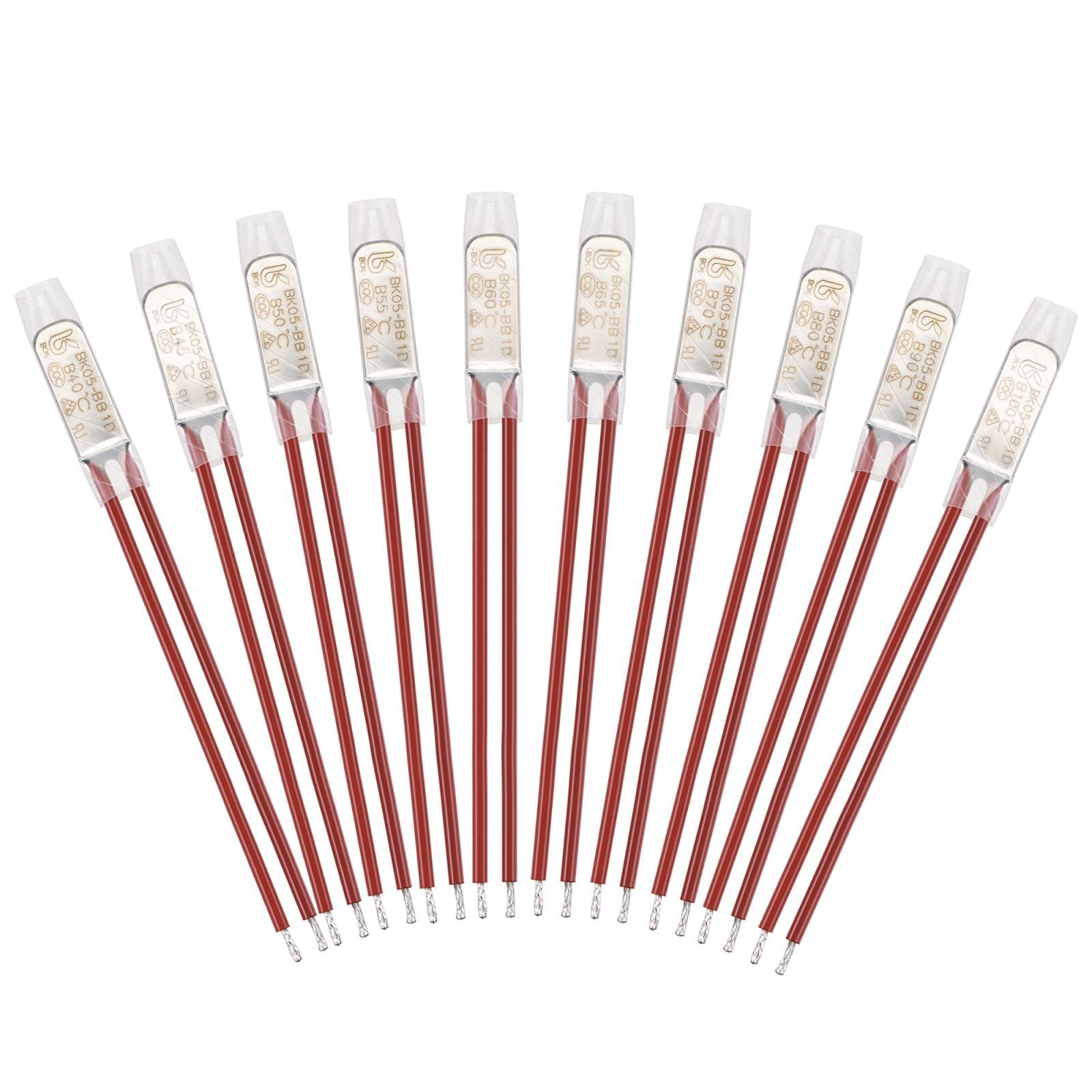 10pcs KSD9700 Thermostat, Normally Close 40-100°C 10A N.C Temperature Switch