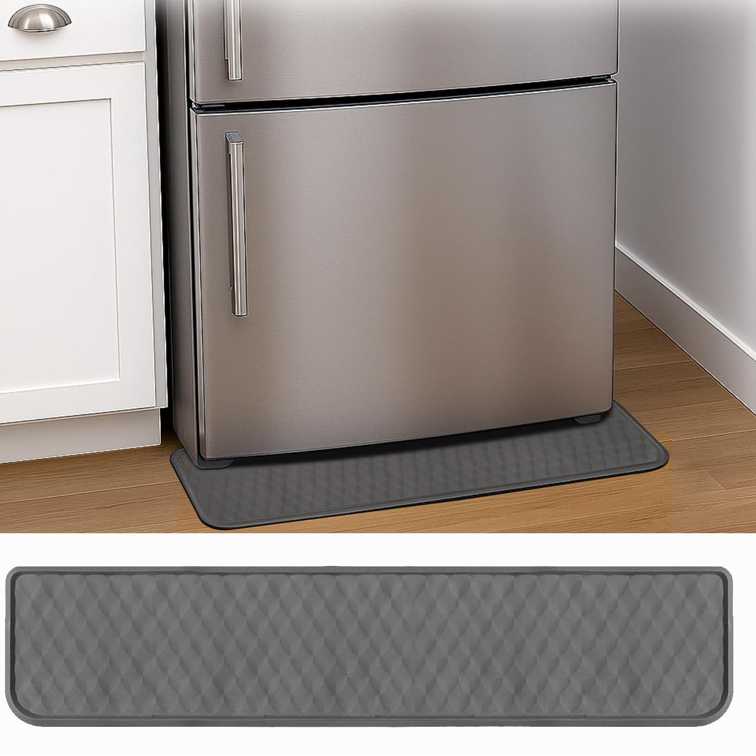 Waterproof Non-Slip Refrigerator Mat & Appliance Tray for Fridge, Washer,