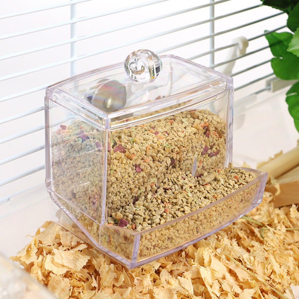 Automatic Chick Feeder Transparent Bird Rutin Chicken Feeding Bowl