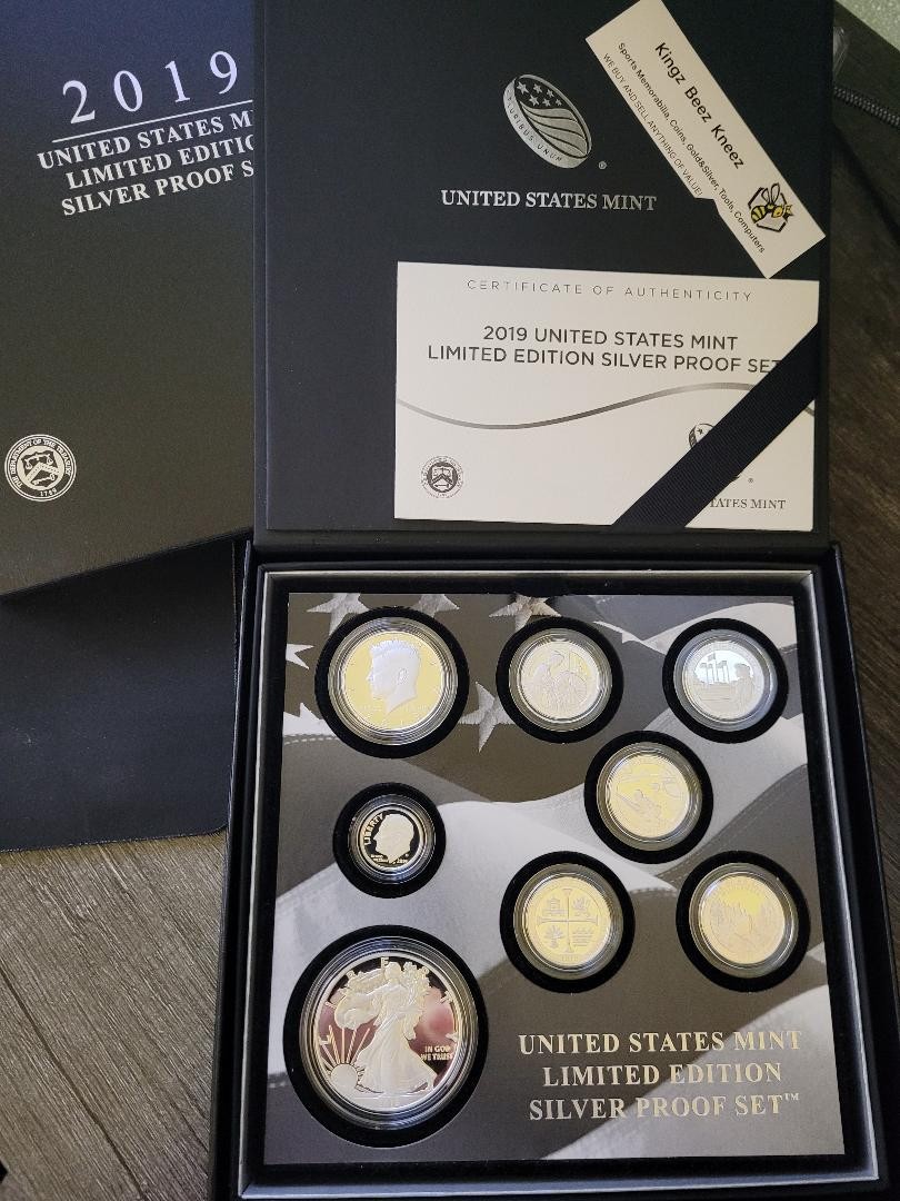 2019-S Limited Edition Silver Proof Set w/ Box and COA all coins .999 Silver