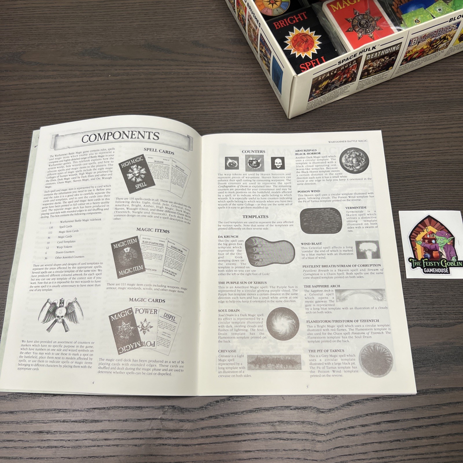 Battle Magic Warhammer Games Workshop Supplement 1992 Rulebook Spell Cards Magic