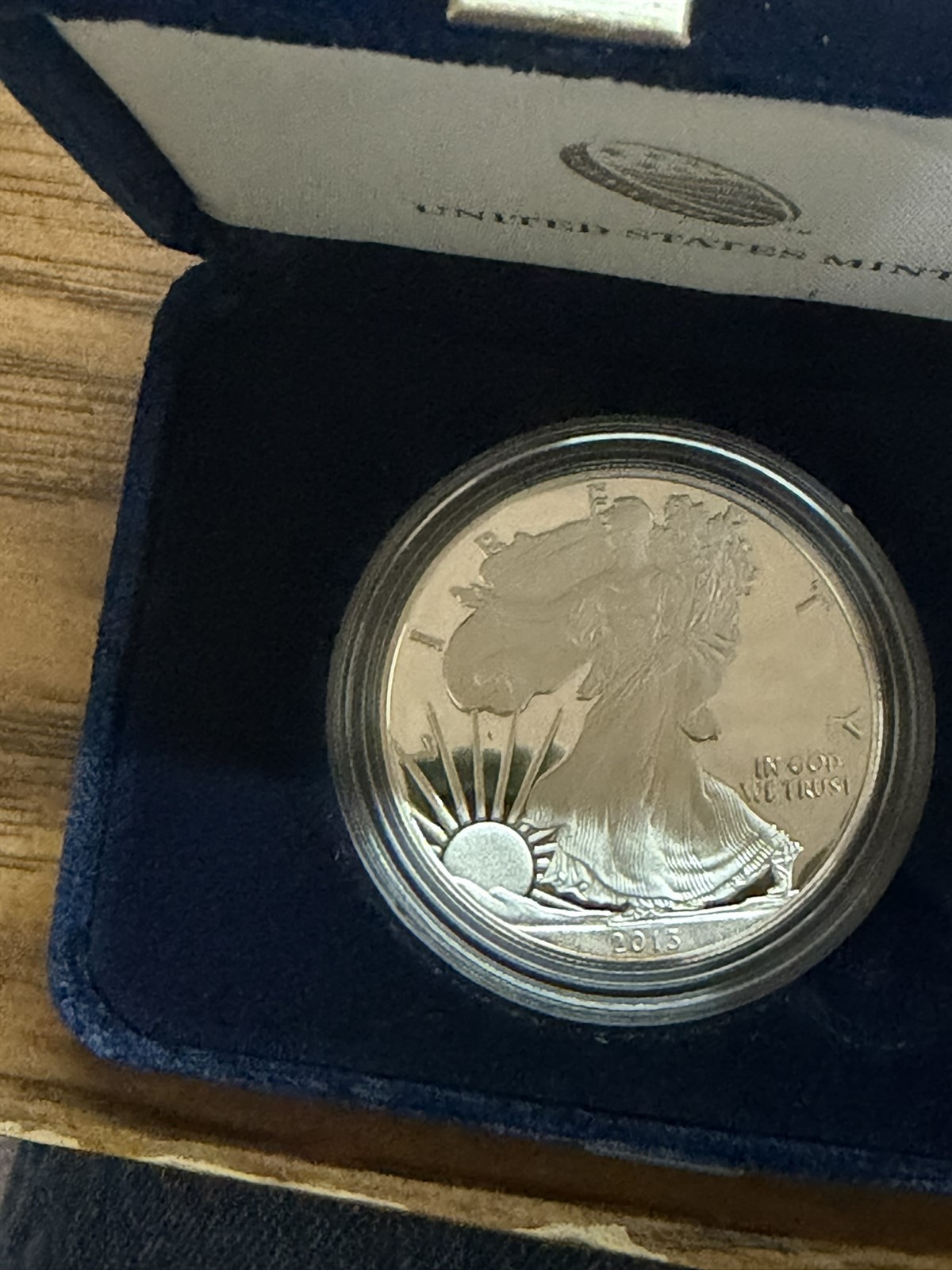 2013 W (PROOF) Silver American Eagle With Box and COA