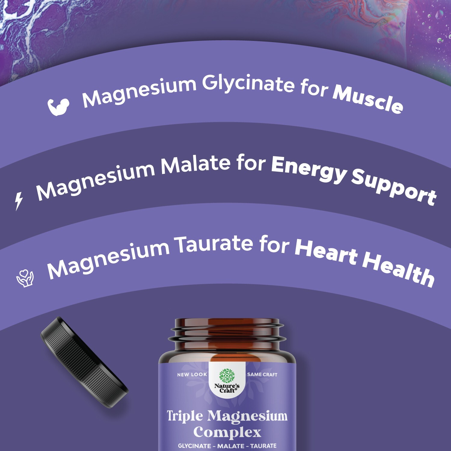 Triple Magnesium Complex Supplement 400mg Per Serving - High Absorption