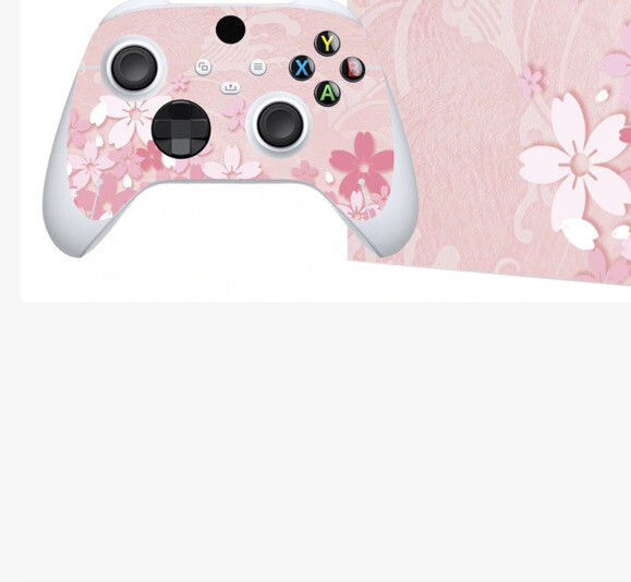 PlayVital Xbox X Vinyl skin decal Pink Sakura petals